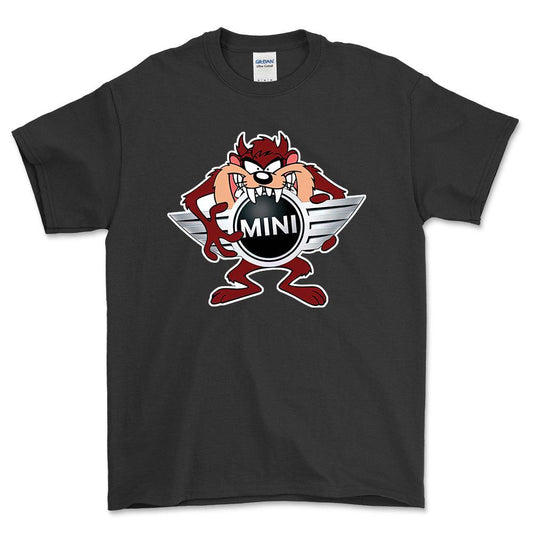 Mini TAZ Unisex T-Shirt , Bomuld-Beklædning-Mini-Sort-S-Forside-Garage Culture Shop- garage - man cave - merchandise