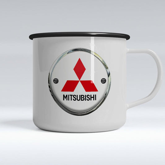 Mitsubishi Emaljekrus-Krus-Mitsubishi-Garage Culture Shop- garage - man cave - merchandise