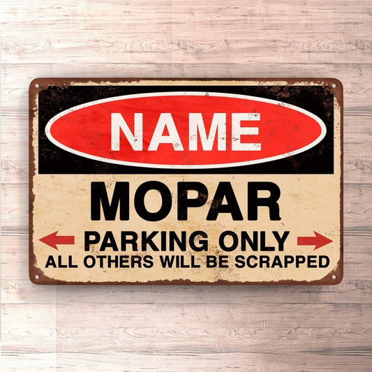 Mopar - Parking Only - Skilte, Musemåtte, Dørmåtte-Skilte-Mopar-Garage Culture Shop- garage - man cave - merchandise