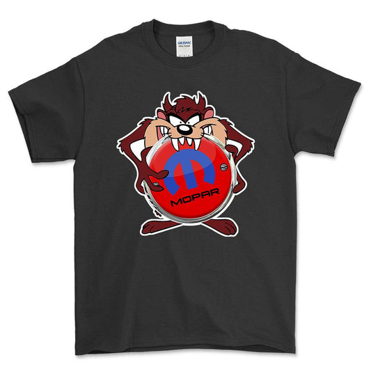 Mopar TAZ Unisex T-Shirt , Bomuld-Beklædning-Mopar-Sort-S-Forside-Garage Culture Shop- garage - man cave - merchandise