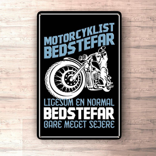 Motorcyklist Bedstefar Ligesom En Normal Bedstefar Bare Meget Sejere Skilte, Musemåtte, Dørmåtte-Skilte-Motorcyklist-Garage Culture Shop- garage - man cave - merchandise