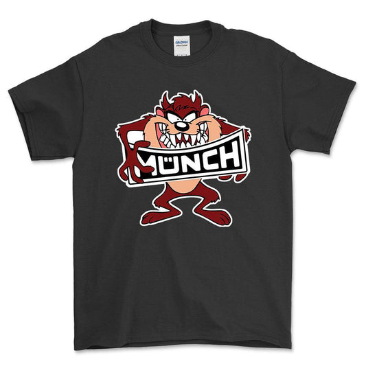 Munch TAZ Unisex T-Shirt , Bomuld-Beklædning-Munch-Sort-S-Forside-Garage Culture Shop- garage - man cave - merchandise