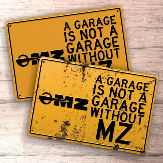 Mz A Garage Is Not A Garage Without Mz Skilte, Musemåtte, Dørmåtte-Skilte-MZ-Garage Culture Shop- garage - man cave - merchandise