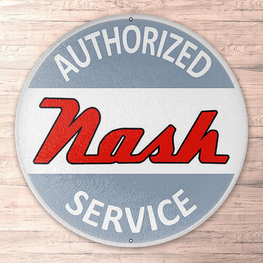 Nash Authorized Car Service, Runde Skilte , Musemåtte Rundt , Kop Underlag, Underlagssæt-Runde Skilte-Nash-Garage Culture Shop- garage - man cave - merchandise