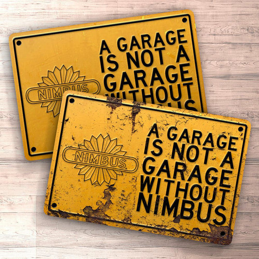 Nimbus A Garage Is Not A Garage Without Nimbus Skilte, Musemåtte, Dørmåtte-Skilte-Nimbus-Garage Culture Shop- garage - man cave - merchandise