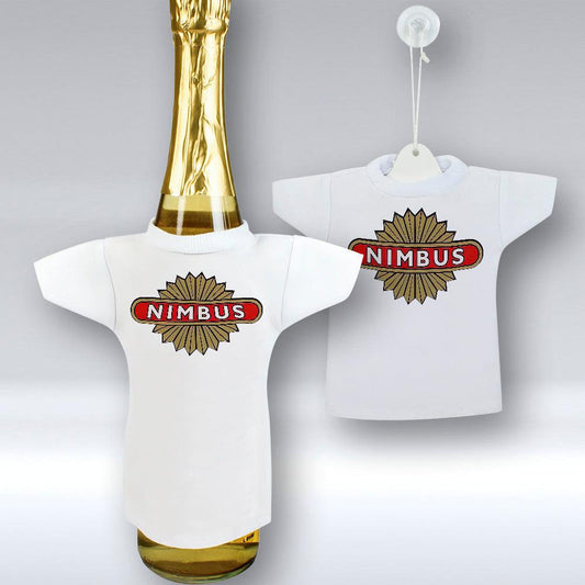 Nimbus - Mini T-shirt Et unikt biltilbehør og flaskecover med din billede, tekst. design-MiniTshirt-Nimbus-Garage Culture Shop- garage - man cave - merchandise