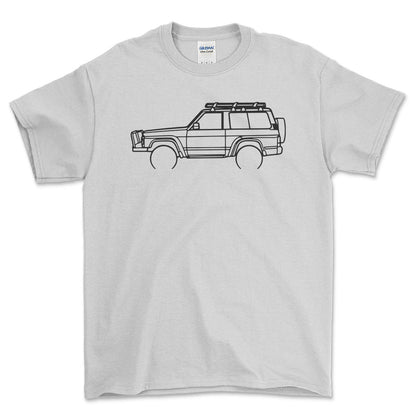 Nissan GQ Patrol Outline - Unisex T-Shirt , Bomuld-Beklædning-Nissan-Hvid-S-Forside-Garage Culture Shop- garage - man cave - merchandise