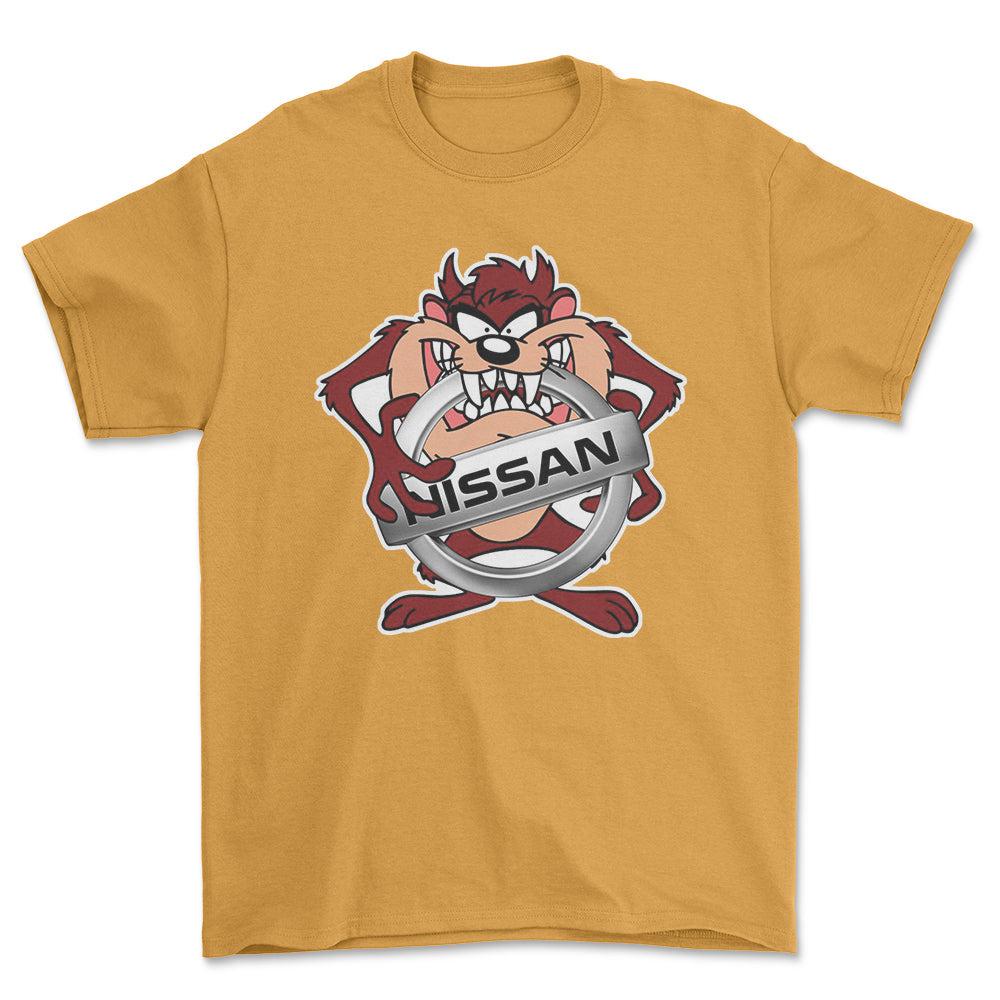 Nissan TAZ Unisex T-Shirt , Bomuld-Beklædning-Nissan-Guld-S-Forside-Garage Culture Shop- garage - man cave - merchandise