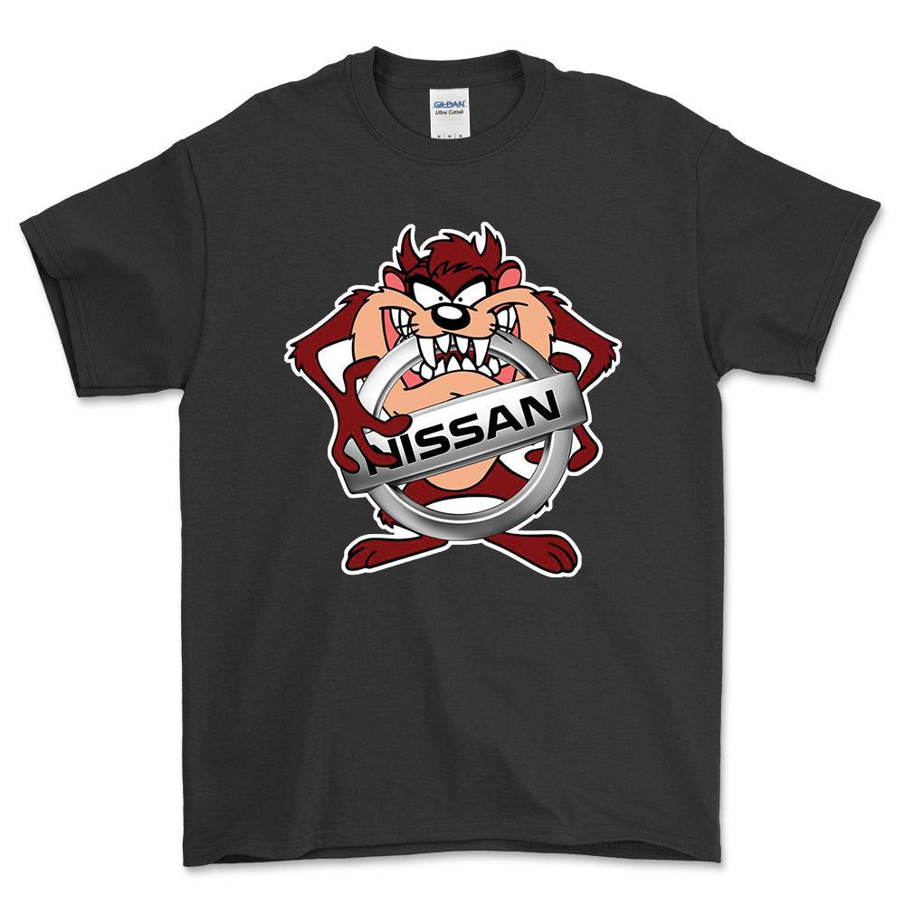 Nissan TAZ Unisex T-Shirt , Bomuld-Beklædning-Nissan-Sort-S-Forside-Garage Culture Shop- garage - man cave - merchandise