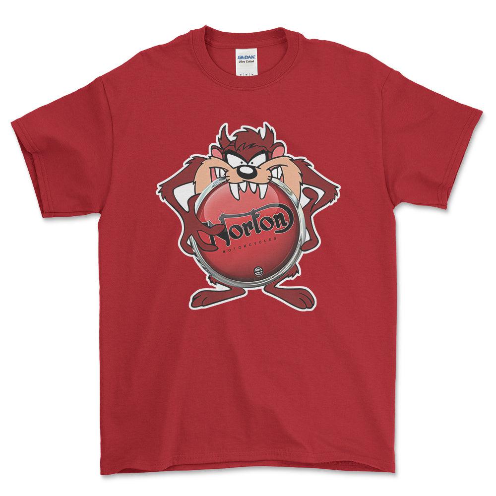 Norton TAZ Unisex T-Shirt , Bomul-Beklædning-Norton-Rød-S-Forside-Garage Culture Shop- garage - man cave - merchandise