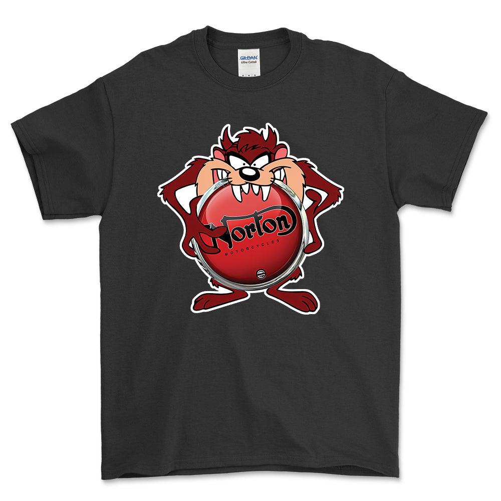 Norton TAZ Unisex T-Shirt , Bomul-Beklædning-Norton-Sort-S-Forside-Garage Culture Shop- garage - man cave - merchandise