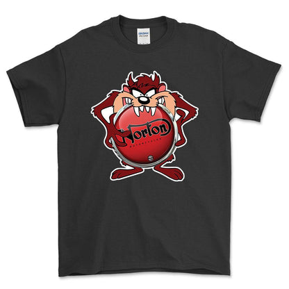 Norton TAZ Unisex T-Shirt , Bomul-Beklædning-Norton-Sort-S-Forside-Garage Culture Shop- garage - man cave - merchandise