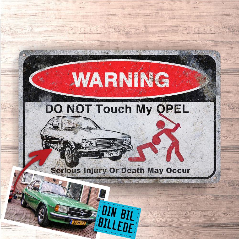 Opel Do Not Touch My Opel Skilte, Musemåtte, Dørmåtte-Skilte-Opel-Garage Culture Shop- garage - man cave - merchandise