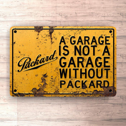 Packard A Garage Is Not A Garage Without Packard Skilte, Musemåtte, Dørmåtte-Skilte-Packard-Garage Culture Shop- garage - man cave - merchandise