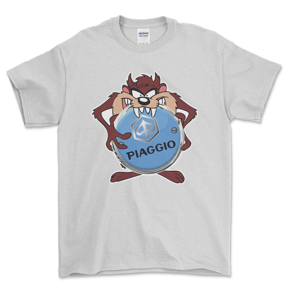 Piaggio TAZ Unisex T-Shirt , Bomuld-Beklædning-Piaggio-Hvid-S-Forside-Garage Culture Shop- garage - man cave - merchandise