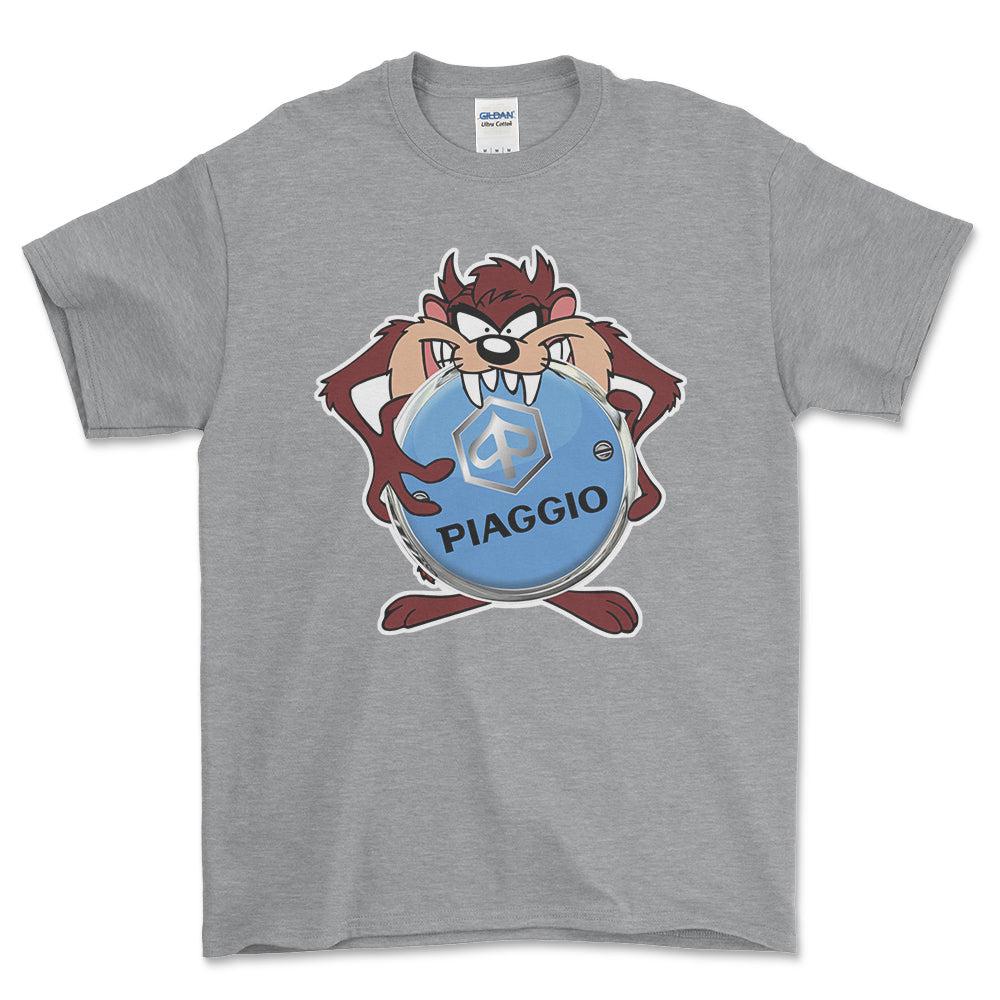 Piaggio TAZ Unisex T-Shirt , Bomuld-Beklædning-Piaggio-Grå Sport-S-Forside-Garage Culture Shop- garage - man cave - merchandise