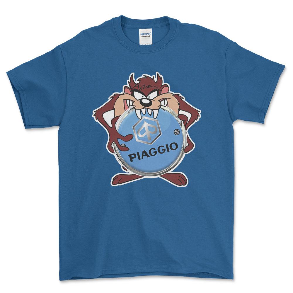 Piaggio TAZ Unisex T-Shirt , Bomuld-Beklædning-Piaggio-Blå Royal-S-Forside-Garage Culture Shop- garage - man cave - merchandise