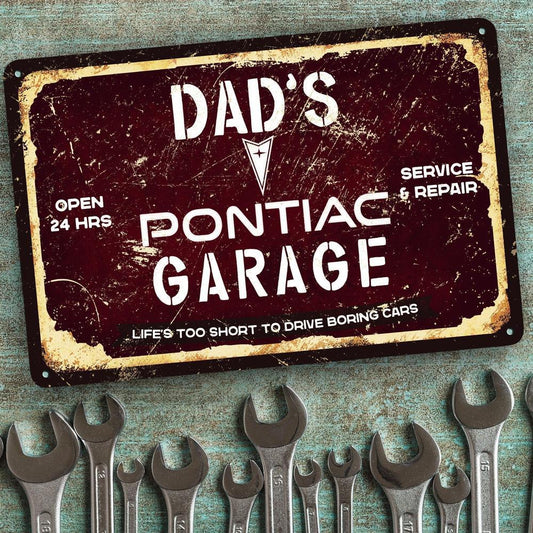 Pontiac Dads Garage Skilte, Musemåtte, Dørmåtte-Skilte-Pontiac-Garage Culture Shop- garage - man cave - merchandise