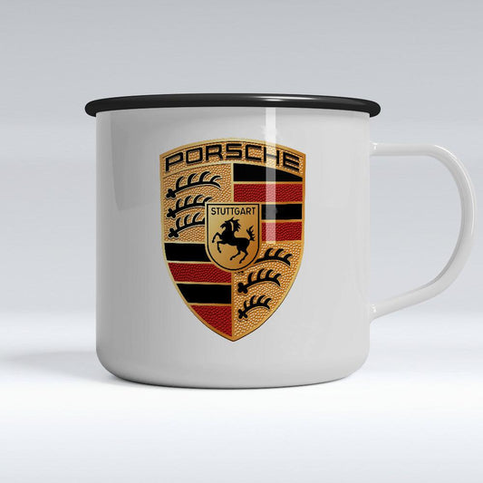 Porsche Emaljekrus-Krus-Porsche-Garage Culture Shop- garage - man cave - merchandise