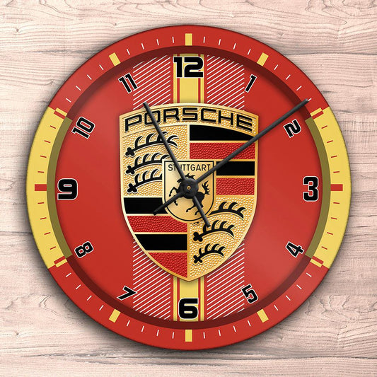 Porsche Vægur Rundt-Clock-Porsche-Garage Culture Shop- garage - man cave - merchandise