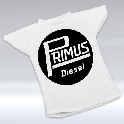 Primus - Mini T-shirt Et unikt biltilbehør og flaskecover med din billede, tekst. design-MiniTshirt-Primus-Garage Culture Shop- garage - man cave - merchandise