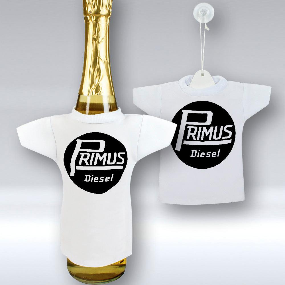 Primus - Mini T-shirt Et unikt biltilbehør og flaskecover med din billede, tekst. design-MiniTshirt-Primus-Garage Culture Shop- garage - man cave - merchandise