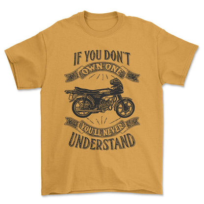 Puch - If You Dont Own One Puch Monza Juvel 4X Youll Never Understand Unisex T-Shirt , Bomuld-Beklædning-Puch-Guld-S-Forside-Garage Culture Shop- garage - man cave - merchandise