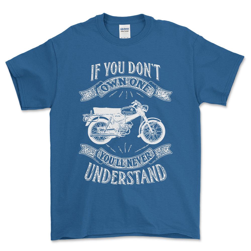 Puch - If You Dont Own One Puch Vz 50 B Youll Never Understand Unisex T-Shirt , Bomuld-Beklædning-Puch-Blå Royal-S-Forside-Garage Culture Shop- garage - man cave - merchandise