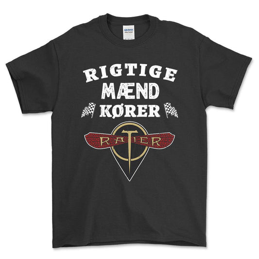 Ratier Rigtige Mænd Kører - Unisex T-Shirt , Bomuld-Beklædning-Ratier-Sort-S-Forside-Garage Culture Shop- garage - man cave - merchandise