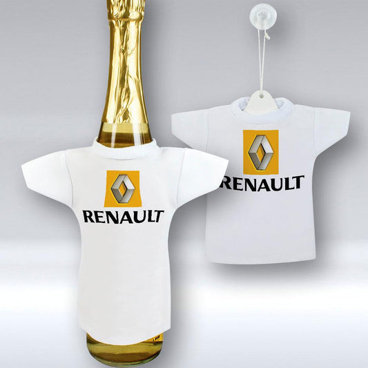 Renault - Mini T-shirt Et unikt biltilbehør og flaskecover med din billede, tekst. design-MiniTshirt-Renault-Garage Culture Shop- garage - man cave - merchandise