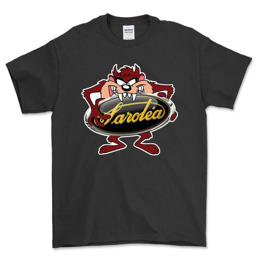 Sarolea TAZ Unisex T-Shirt , Bomul-Beklædning-Sarolea-Sort-S-Forside-Garage Culture Shop- garage - man cave - merchandise