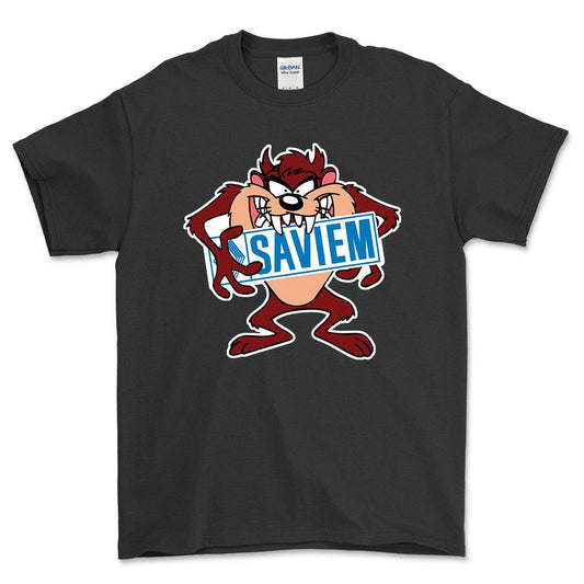 Saviem TAZ Unisex T-Shirt , Bomuld-Beklædning-Saviem-Sort-S-Forside-Garage Culture Shop- garage - man cave - merchandise