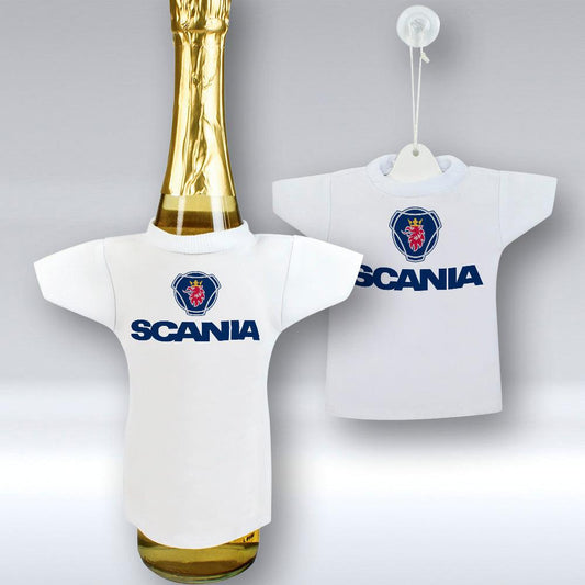 Scania - Mini T-shirt Et unikt biltilbehør og flaskecover med din billede, tekst. design-MiniTshirt-Scania-Garage Culture Shop- garage - man cave - merchandise