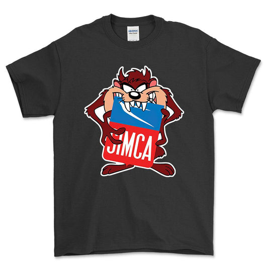 Simca TAZ Unisex T-Shirt , Bomuld-Beklædning-Simca-Sort-S-Forside-Garage Culture Shop- garage - man cave - merchandise