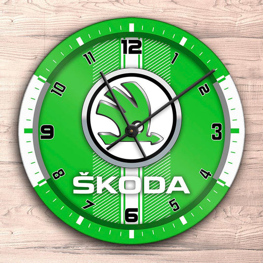 Skoda Vægur Rundt-Clock-Skoda-Garage Culture Shop- garage - man cave - merchandise