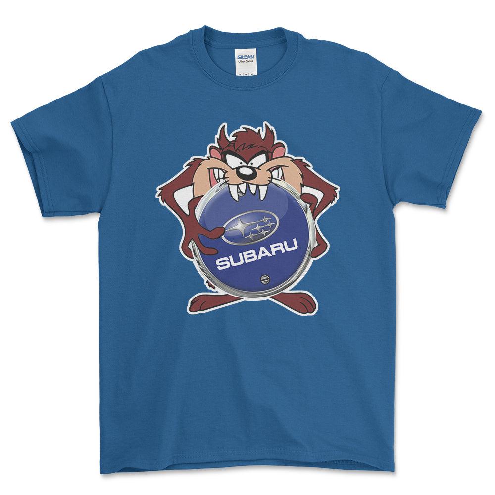 Subaru TAZ Unisex T-Shirt , Bomuld-Beklædning-Subaru-Blå Royal-S-Forside-Garage Culture Shop- garage - man cave - merchandise