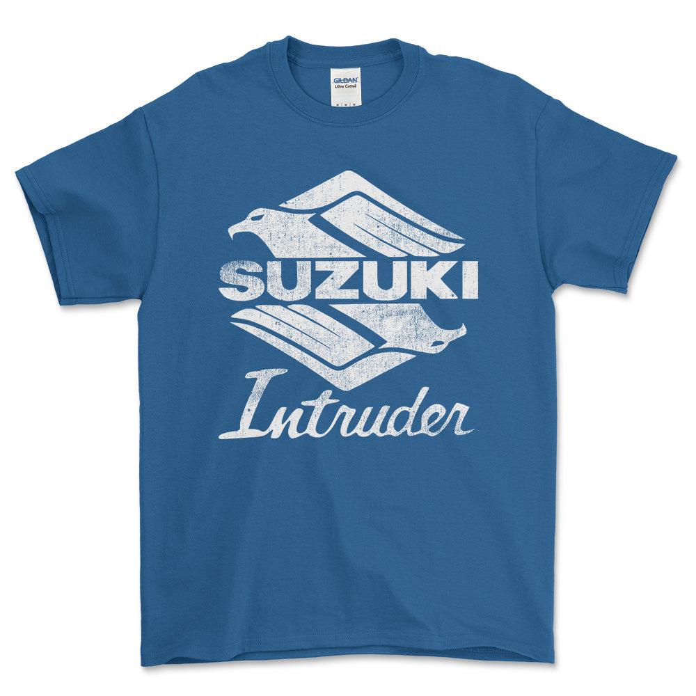 Suzuki Intruder Unisex T-Shirt , Bomuld-Beklædning-Suzuki-Blå Royal-S-Forside-Garage Culture Shop- garage - man cave - merchandise