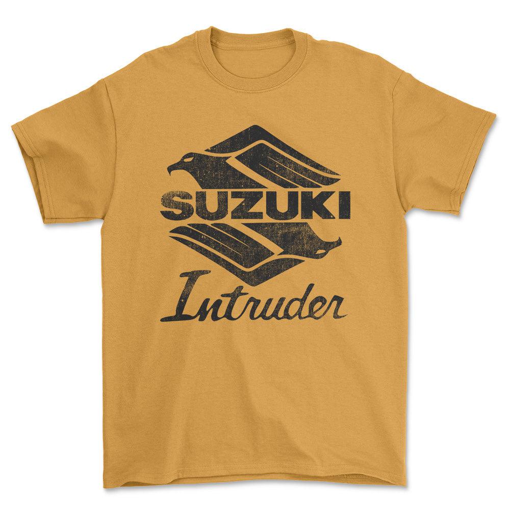 Suzuki Intruder Unisex T-Shirt , Bomuld-Beklædning-Suzuki-Guld-S-Forside-Garage Culture Shop- garage - man cave - merchandise