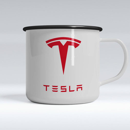 Tesla Emaljekrus-Krus-Tesla-Garage Culture Shop- garage - man cave - merchandise