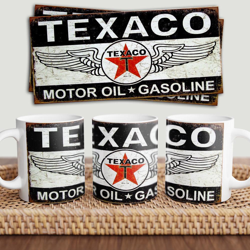 Texaco Motorolie Keramisk Krus-Krus-Motorolie-Garage Culture Shop- garage - man cave - merchandise