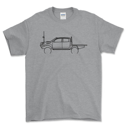 Toyota Hilux Outline - Unisex T-Shirt-Beklædning-Toyota-Grå Sport-S-Forside-Garage Culture Shop- garage - man cave - merchandise