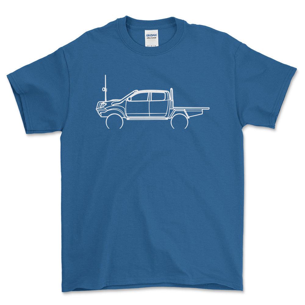 Toyota Hilux Outline - Unisex T-Shirt-Beklædning-Toyota-Blå Royal-S-Forside-Garage Culture Shop- garage - man cave - merchandise