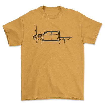 Toyota Hilux Outline - Unisex T-Shirt-Beklædning-Toyota-Guld-S-Forside-Garage Culture Shop- garage - man cave - merchandise