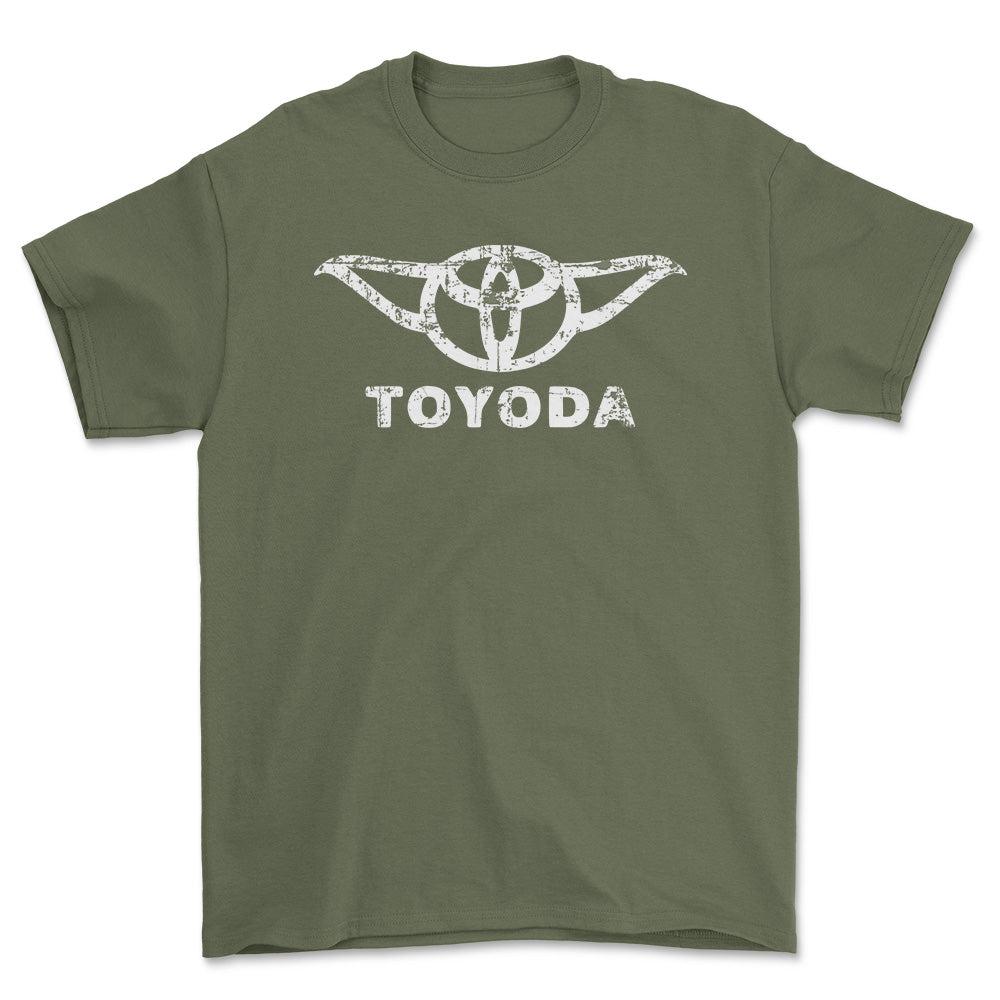 Toyota Toyoda Unisex T-Shirt , Bomuld-Beklædning-Toyota-Grøn Militær-S-Forside-Garage Culture Shop- garage - man cave - merchandise