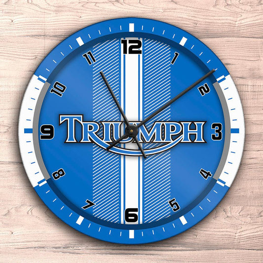 Triumph Vægur Rundt-Clock-Triumph-Garage Culture Shop- garage - man cave - merchandise