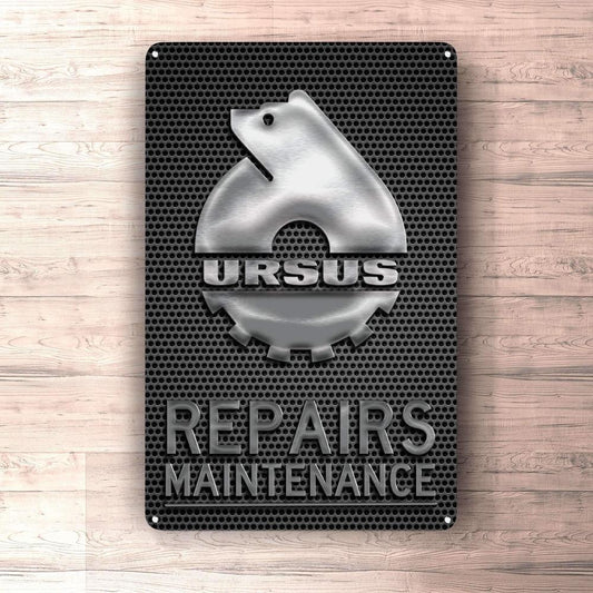 Ursus Repairs Maintenance Skilte, Musemåtte, Dørmåtte-Skilte-Ursus-Garage Culture Shop- garage - man cave - merchandise