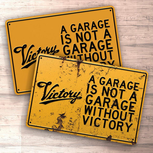 Victory A Garage Is Not A Garage Without Victory Skilte, Musemåtte, Dørmåtte-Skilte-Victory-Garage Culture Shop- garage - man cave - merchandise