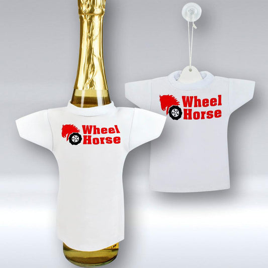 Wheel Horse - Mini T-shirt Et unikt biltilbehør og flaskecover med din billede, tekst. design-MiniTshirt-Wheel Horse-Garage Culture Shop- garage - man cave - merchandise