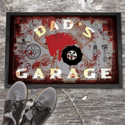 Whell Horse Dads Garage Vintage Dørmåtte-Dørmåtte-Wheel Horse-Garage Culture Shop- garage - man cave - merchandise