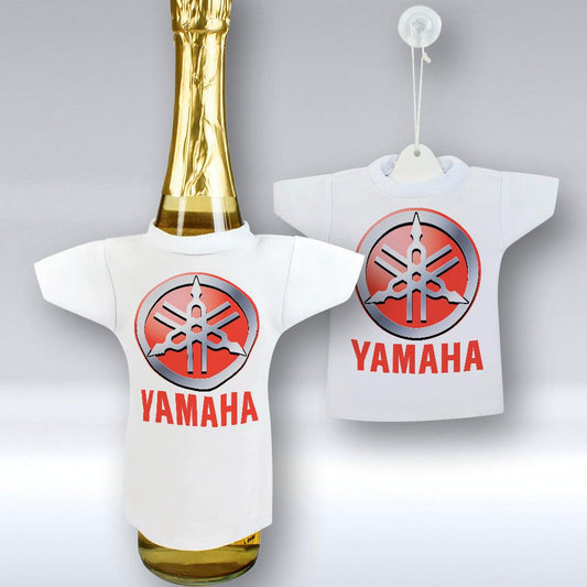 Yamaha - Mini T-shirt Et unikt biltilbehør og flaskecover med din billede, tekst. design-MiniTshirt-Yamaha-Garage Culture Shop- garage - man cave - merchandise